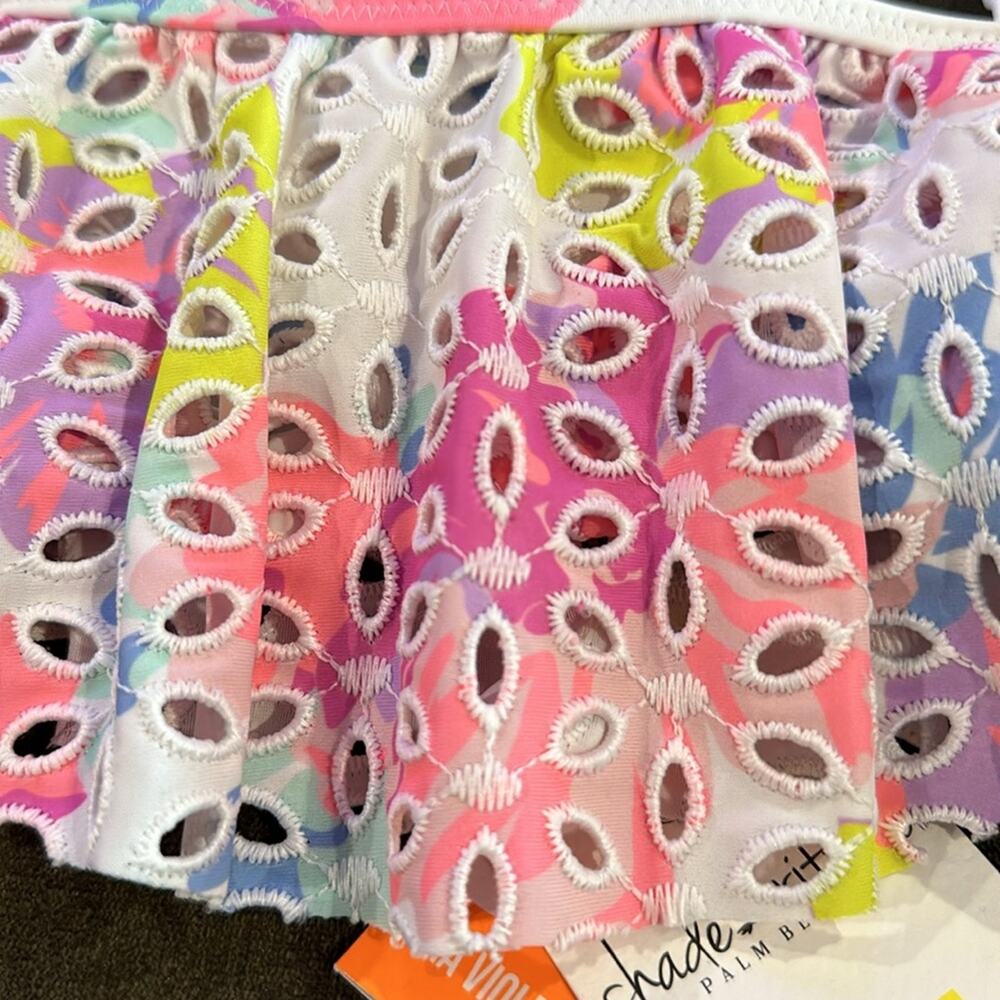 Shade Critters - Off the Shoulder 2 Piece Bikini - Floral Eyelet size 6T NWT - Picture 3 of 5